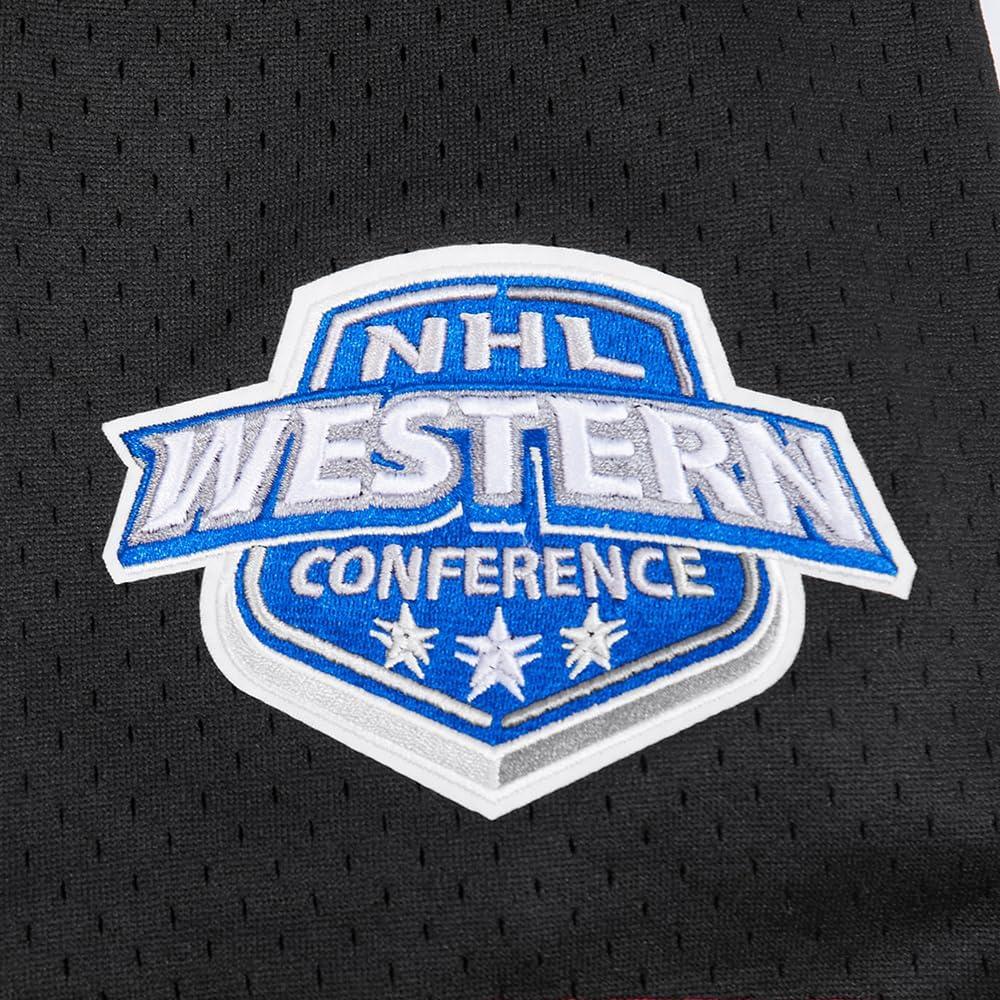 image:imagePro Standard NHL Mens Mens NHL Mesh Button Down TopBlackRed