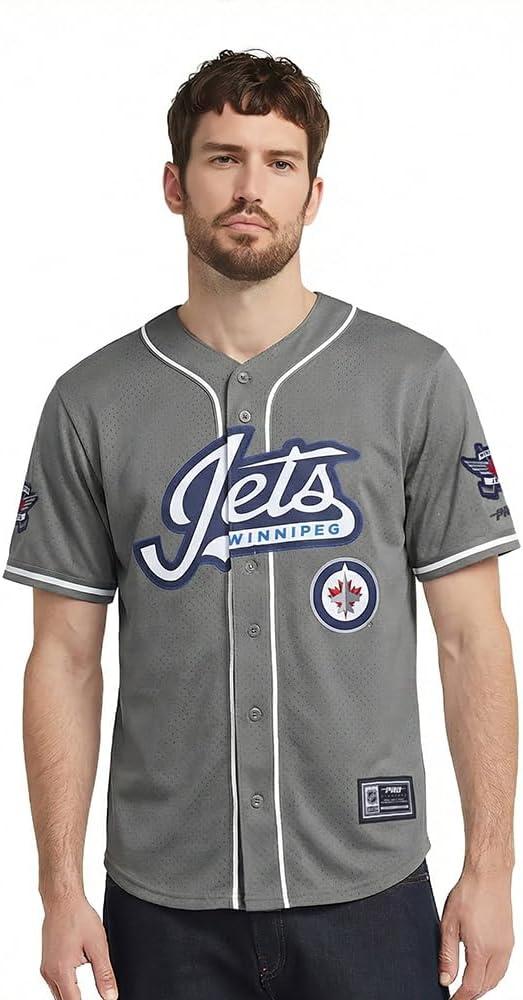image:imagePro Standard NHL Mens Mens NHL Mesh Button Down TopGray