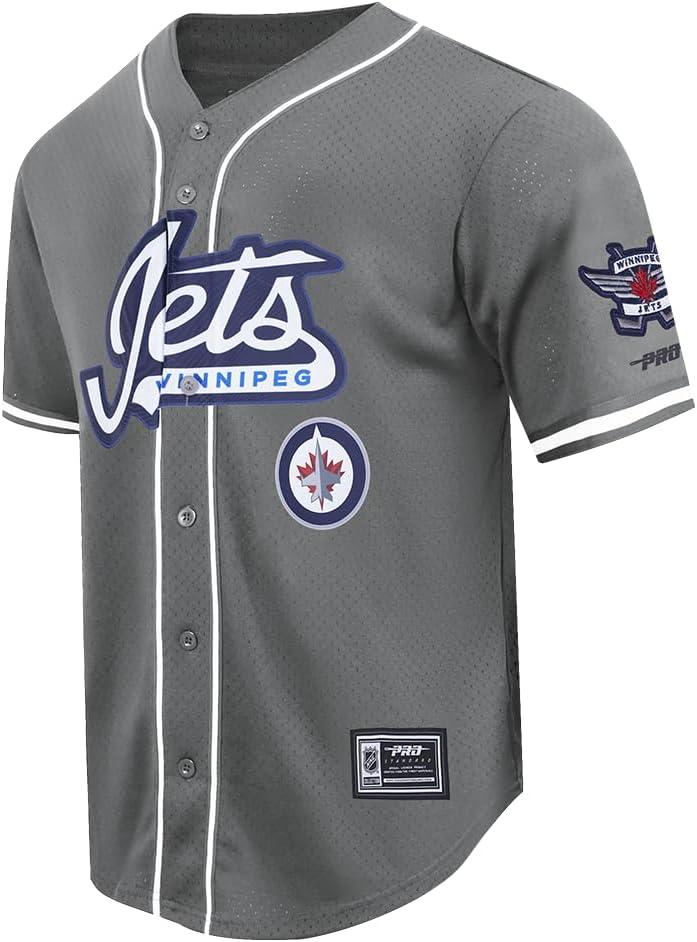 image:imagePro Standard NHL Mens Mens NHL Mesh Button Down TopGray