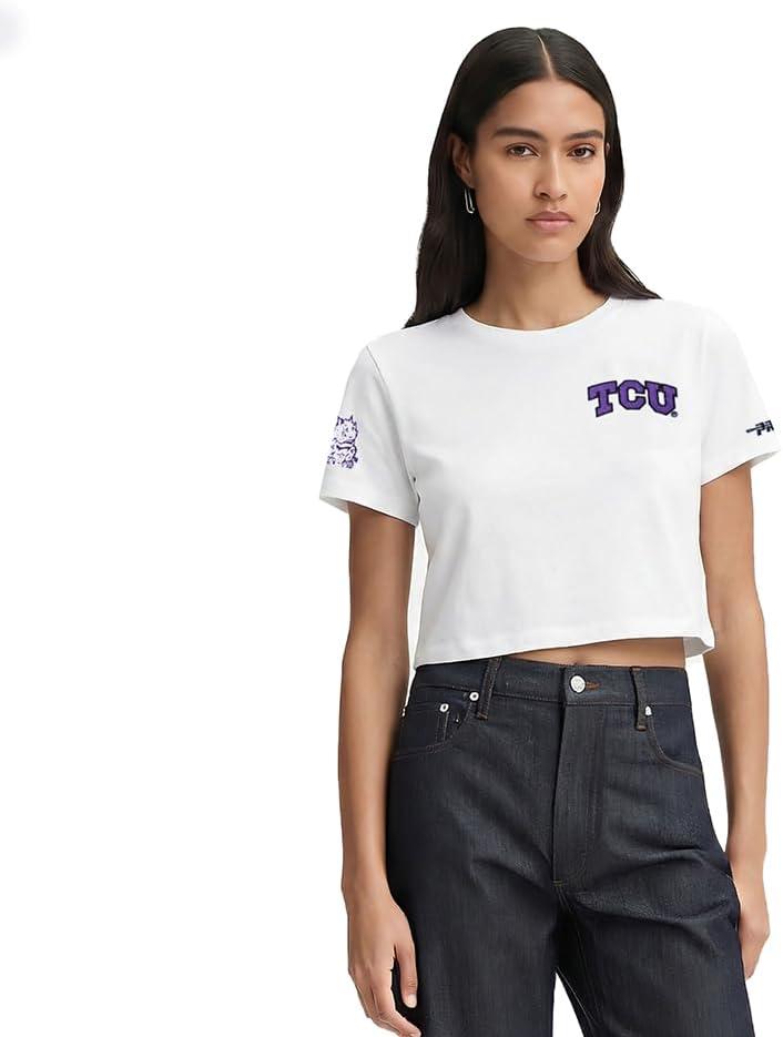 image:imagePro Standard Womens College Classic Chenille Short Sleeve Boxy TeeWhite