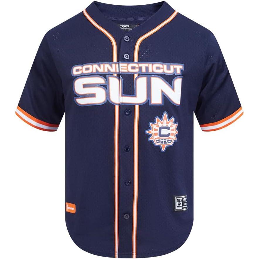 image:imageMens WNBA Mesh Button Down TopMidnight NavyOrange