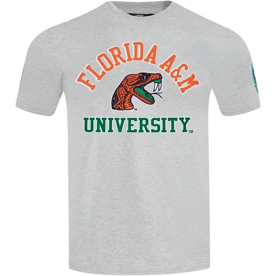 image:imagePro Standard Mens College Classic Chenille Stacked Logo Short Sleeve TeeHeather Grey