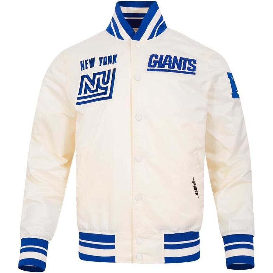 image:imagePro Standard Mens NFL Retro Classics Satin JacketEggshellDodger Blue