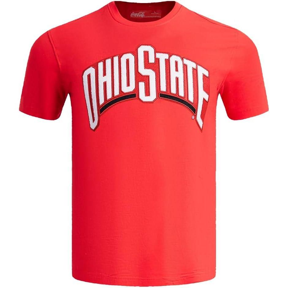 image:imagePro Standard Mens Ohio State University Classic Chenille Short Sleeve Tee Red 2XL