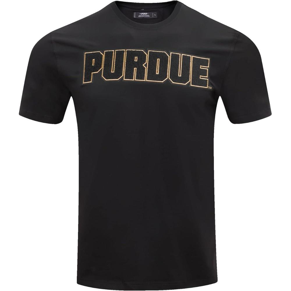 image:imagePro Standard Mens Purdue University Classic Chenille Short Sleeve Tee Black XL