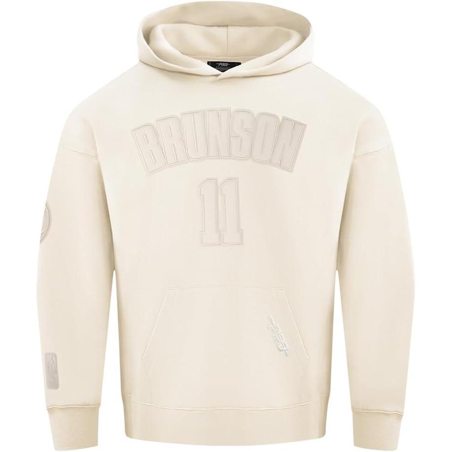 image:imagePro Standard NBA mens Mens Nba New York Knicks Neutrals Player Fleece Pull Over HoodieEggshell
