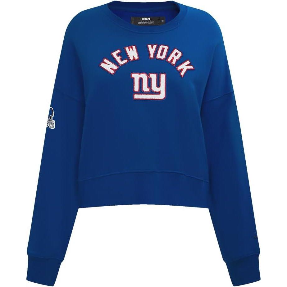 image:imagePro Standard Womens NFL Classic Chenille Brushed Back French Terry Crewneck SweatshirtDodger Blue