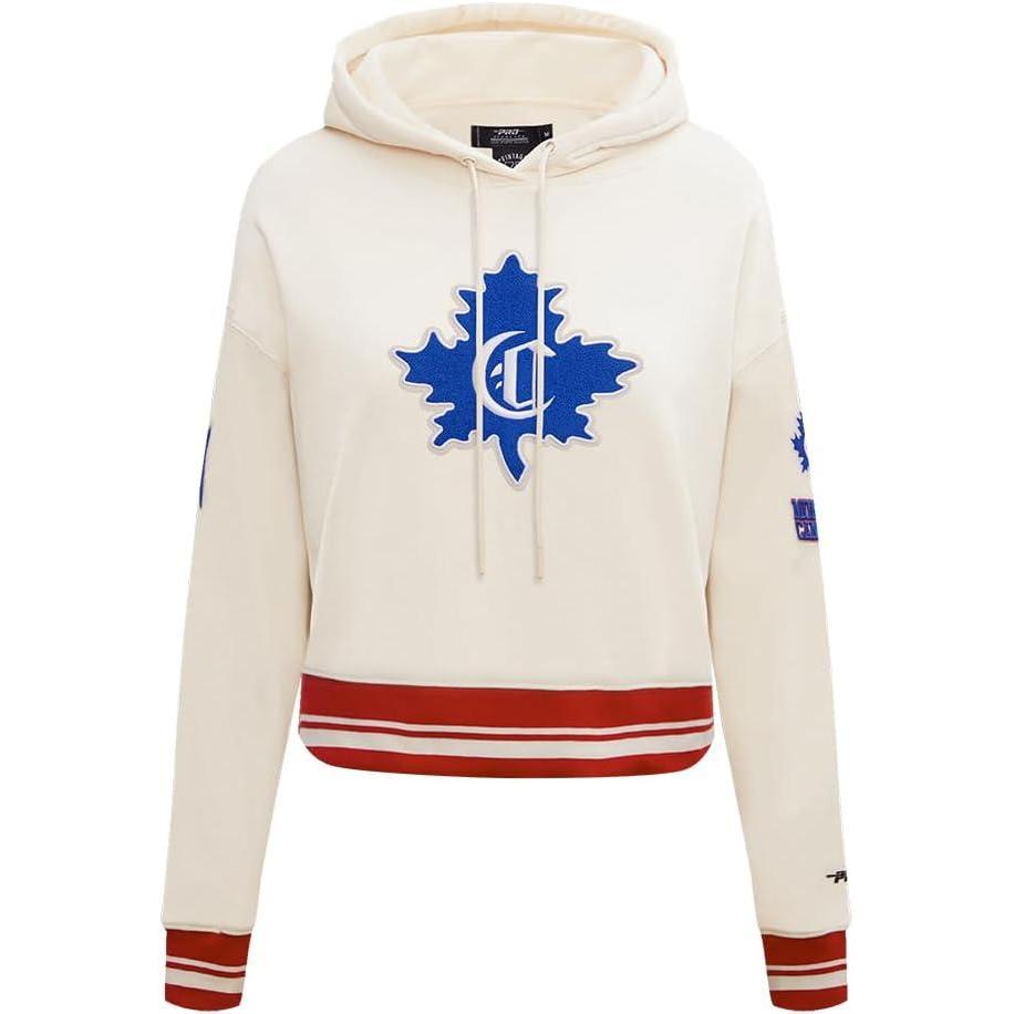 image:imagePro Standard Womens NHL Retro Classics Brushed Back French Terry Cropped Pullover HoodieEggshell Red