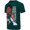 Mens NBA Milwaukee Bucks Remix Avatar Cotton Short Sleeve Tee(Forest Green)