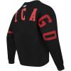 PRO STANDARD Mens NBA Wingspan Fleece Crewneck Sweatshirt(Washed Black)