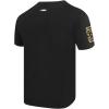 Pro Standard Mens College Classic Chenille Stacked Logo Short Sleeve Tee(Black)