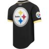 Pro Standard Mens NFL Mesh Button Down Top(Black/Yellow)