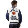 Pro Standard Mens NFL Modern Originals Varsity Jacket(Eggshell/ Midnight Navy)