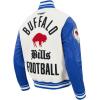 Pro Standard Mens NFL Modern Originals Varsity Jacket(Eggshell/Royal Blue)