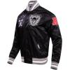 Pro Standard Mens NFL Retro Classics Satin Jacket(Black/Gray)