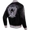 Pro Standard Mens NFL Retro Classics Satin Jacket(Black/Gray)