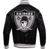 Pro Standard Mens NFL Retro Classics Satin Jacket(Black/Gray)