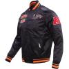 Pro Standard Mens NFL Retro Classics Satin Jacket(Black/Orange)