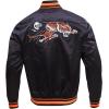 Pro Standard Mens NFL Retro Classics Satin Jacket(Black/Orange)