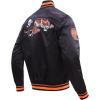 Pro Standard Mens NFL Retro Classics Satin Jacket(Black/Orange)