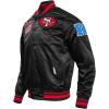 Pro Standard Mens NFL Retro Classics Satin Jacket(Black/Red/Black)