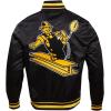 Pro Standard Mens NFL Retro Classics Satin Jacket(Black/Yellow)