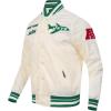 Pro Standard Mens NFL Retro Classics Satin Jacket(Eggshell/ Kelly Green)
