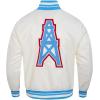 Pro Standard Mens NFL Retro Classics Satin Jacket(Eggshell/ University Blue)