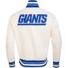 Pro Standard Mens NFL Retro Classics Satin Jacket(Eggshell/Dodger Blue)