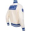 Pro Standard Mens NFL Retro Classics Satin Jacket(Eggshell/Dodger Blue)