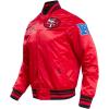 Pro Standard Mens NFL Retro Classics Satin Jacket(Red/Black)