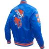 Pro Standard Mens NFL Retro Classics Satin Jacket(Royal Blue/Orange)