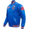 Pro Standard Mens NFL Retro Classics Satin Jacket(Royal Blue/Orange)
