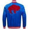 Pro Standard Mens NFL Retro Classics Satin Jacket(Royal Blue/Red)