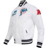Pro Standard Mens NFL Retro Classics Satin Jacket(White/Black)