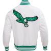 Pro Standard Mens NFL Retro Classics Satin Jacket(White/Kelly Green)