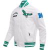 Pro Standard Mens NFL Retro Classics Satin Jacket(White/Kelly Green)