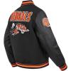 Pro Standard Mens NFL Retro Classics Varsity Jacket(Black/Orange)