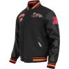 Pro Standard Mens NFL Retro Classics Varsity Jacket(Black/Orange)