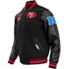 Pro Standard Mens NFL Retro Classics Varsity Jacket(Black/Red/Black)