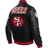 Pro Standard Mens NFL Retro Classics Varsity Jacket(Black/Red/Black)