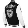 Pro Standard Mens NFL Retro Classics Varsity Jacket(Black/White)