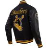 Pro Standard Mens NFL Retro Classics Varsity Jacket(Black/Yellow)