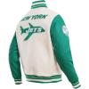 Pro Standard Mens NFL Retro Classics Varsity Jacket(Eggshell/ Kelly Green)