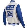 Pro Standard Mens NFL Retro Classics Varsity Jacket(Eggshell/Dodger Blue)