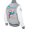 Pro Standard Mens NFL Retro Classics Varsity Jacket(Heather Grey/White/Black)