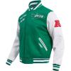 Pro Standard Mens NFL Retro Classics Varsity Jacket(Kelly Green/ White)