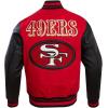 Pro Standard Mens NFL Retro Classics Varsity Jacket(Red/Black)