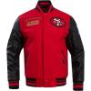Pro Standard Mens NFL Retro Classics Varsity Jacket(Red/Black)