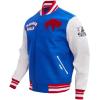 Pro Standard Mens NFL Retro Classics Varsity Jacket(Royal Blue/Red)